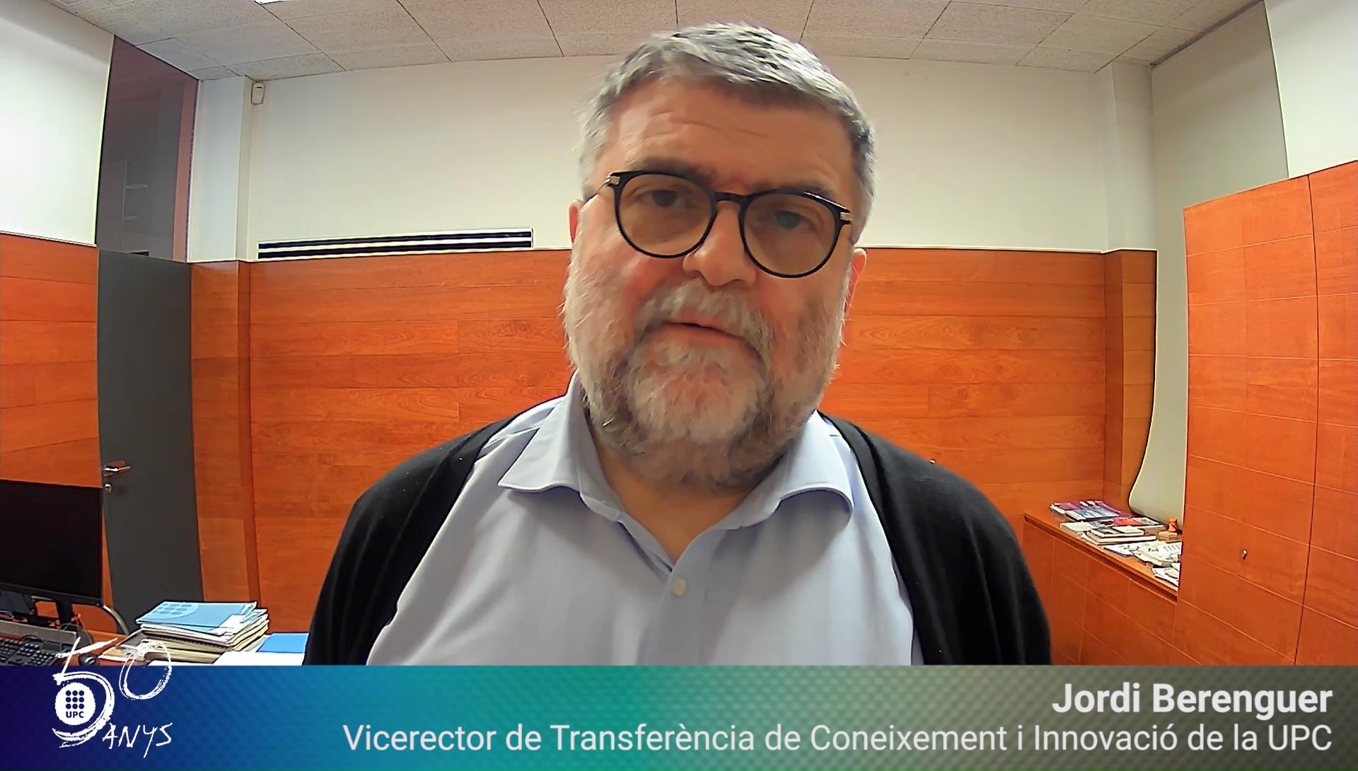 Jordi Berenguer, vicerector de Transferència de Coneixement i Innovació, felicita els #50anysUPC